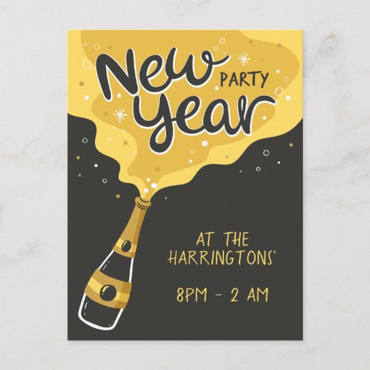 Aangepaste tekst Nieuwjaar Party Feestdagenkaart (Voorkant)