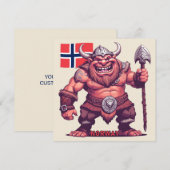 Aangepaste tekst Noorse trol (Voorkant / Achterkant)