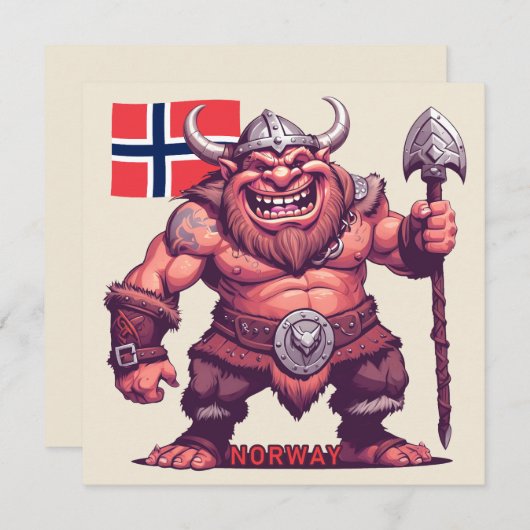 Aangepaste tekst Noorse trol (Voorkant / Achterkant)