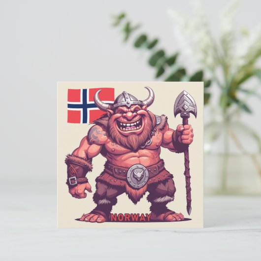 Aangepaste tekst Noorse trol (Staand voorkant)