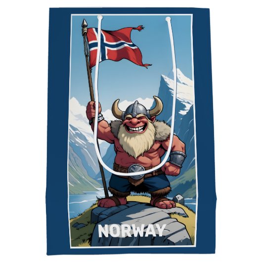 Aangepaste tekst Noorse trol Medium Cadeauzakje (Achterkant)