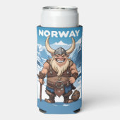 Aangepaste tekst Noorse trol Seltzer Blikjeskoeler (Seltzer Achterkant)