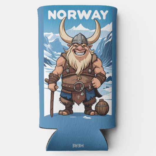 Aangepaste tekst Noorse trol Seltzer Blikjeskoeler (Achterkant)