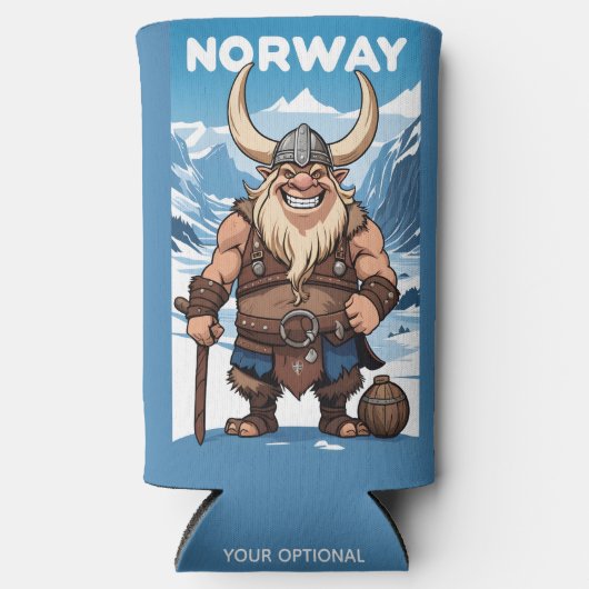 Aangepaste tekst Noorse trol Seltzer Blikjeskoeler (Voorkant)