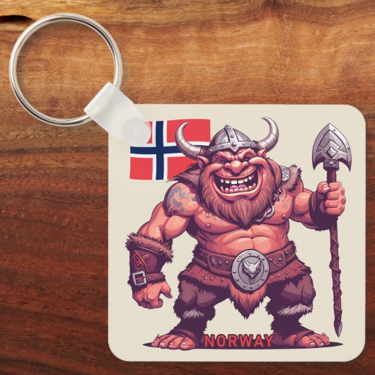 Aangepaste tekst Noorse trol Sleutelhanger (Voorkant)