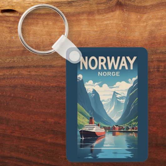 Aangepaste tekst Noorwegen Sleutelhanger (Voorkant)