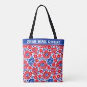 Aangepaste tekst Nul Dink Gegeven Pickleball Tote Bag (Achterkant)