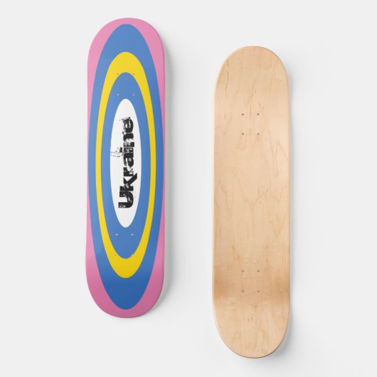 Aangepaste tekst Oekraïense Surf Ovals Skateboard (Voorkant)