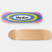Aangepaste tekst Oekraïense Surf Ovals Skateboard (Horizontaal)