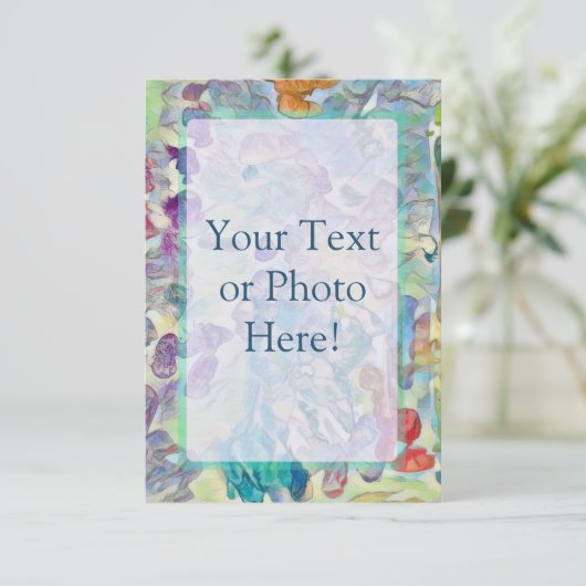 Aangepaste tekst of Abstracte foto's Bedankkaart (Staand voorkant)