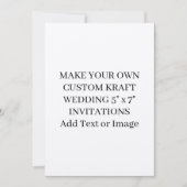 Aangepaste tekst of afbeelding Elegante Kraft Trou Kaart (Voorkant)