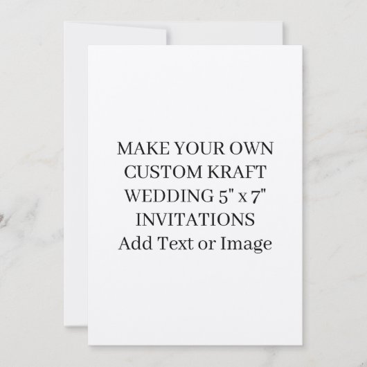 Aangepaste tekst of afbeelding Elegante Kraft Trou Kaart (Voorkant)