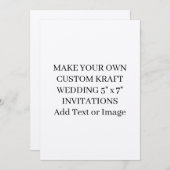 Aangepaste tekst of afbeelding Elegante Kraft Trou Kaart (Voorkant / Achterkant)