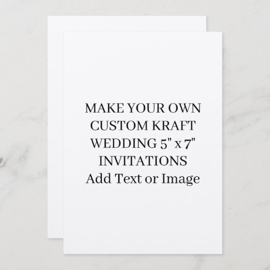 Aangepaste tekst of afbeelding Elegante Kraft Trou Kaart (Voorkant / Achterkant)