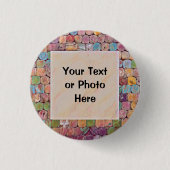 Aangepaste tekst of foto ronde button 3,2 cm (Voorkant)