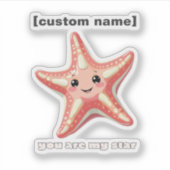 Aangepaste tekst of naam Star Stickers (Voorkant)