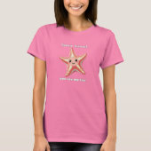 Aangepaste tekst of naam Starfish Design T-shirt (Voorkant)