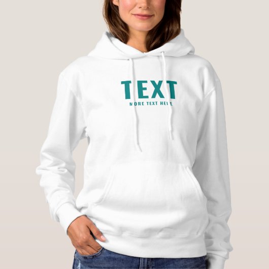 Aangepaste tekst of naam toevoegen Sjabloon Womens Hoodie (Voorkant)