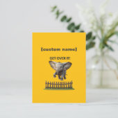 Aangepaste tekst of naam Vliegende olifant Briefkaart (Staand voorkant)