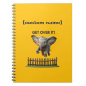 Aangepaste tekst of naam Vliegende olifant Notitieboek (Voorkant)