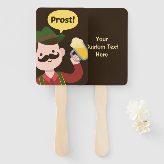 Aangepaste tekst Oktoberfest hand fan set Handwaaier (Voorkant en achterkant)