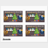 Aangepaste tekst, Olentzero Navidad / Kerstscène: Rechthoekige Sticker (Vel)