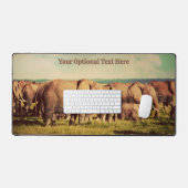 Aangepaste tekst Olifanten Bureaumat (Keyboard & Muis)