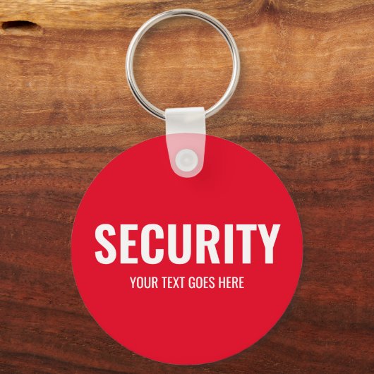 Aangepaste tekst & ontwerp beveiliging Sjabloon ro Sleutelhanger (Voorkant)