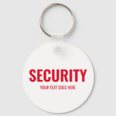 Aangepaste tekst & ontwerp beveiliging Sjabloon ro Sleutelhanger (Achterkant)