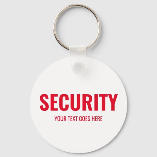 Aangepaste tekst & ontwerp beveiliging Sjabloon ro Sleutelhanger (Achterkant)