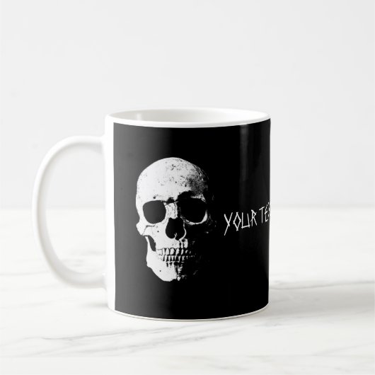Aangepaste tekst ontwerp Sjabloon schedel Hallowee Koffiemok (Links)