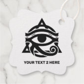 Aangepaste tekst Oog van Horus Bedankjes Labels (Achterkant)