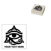 Aangepaste tekst Oog van Horus Rubberstempel (Gestempeld)
