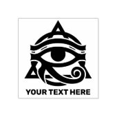 Aangepaste tekst Oog van Horus Rubberstempel (Afrduk)