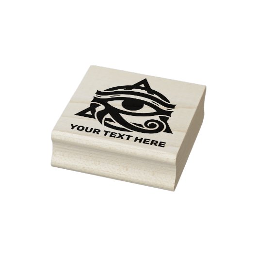 Aangepaste tekst Oog van Horus Rubberstempel (Stempel)