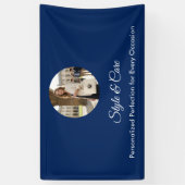 Aangepaste tekst op afbeelding Professionele marin Spandoek (Verticaal)