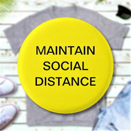 Aangepaste tekst op afstand behouden ronde button 3,2 cm