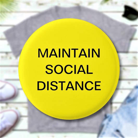 Aangepaste tekst op afstand behouden ronde button 3,2 cm