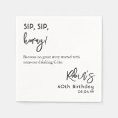 Aangepaste tekst op basis van grappige 40e 50e 60e servet (Voorkant)