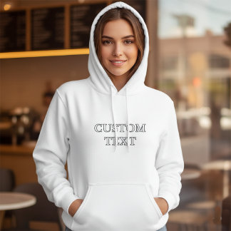 Aangepaste tekst op maat hoodie