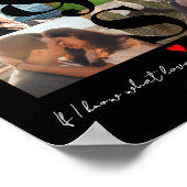 Aangepaste tekst op maat voor foto's Collage LOVE  Poster (Hoek)