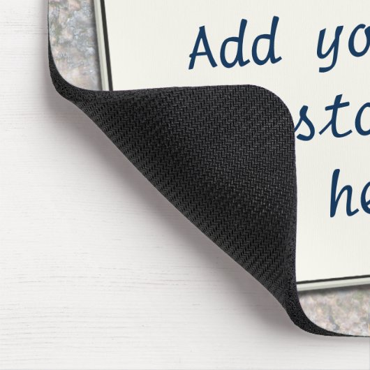 Aangepaste tekst op Neutrale Rock Textuur Muismat (Hoek)