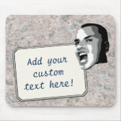 Aangepaste tekst op Neutrale Rock Textuur Muismat (Voorkant)