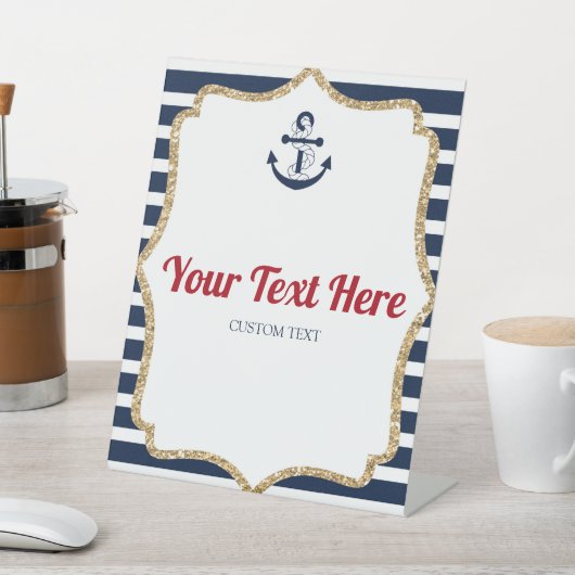 Aangepaste tekst op papier voor authentiek antiean reclamebord met voetstuk (Insitu)