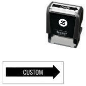 Aangepaste tekst op pijl zelfinktende stempel (In situ)