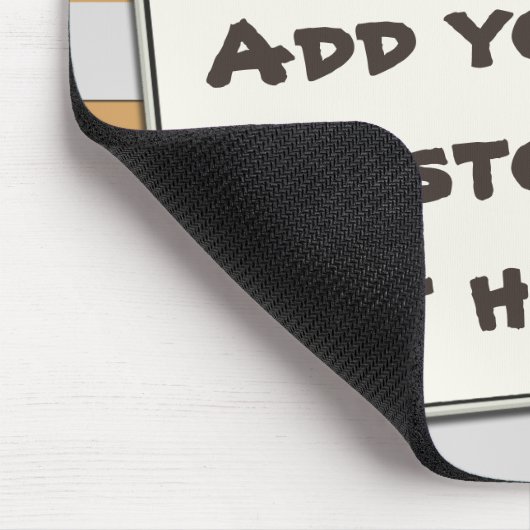 Aangepaste tekst op plakband voor pasta's muismat (Hoek)