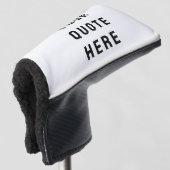Aangepaste Tekst Op Uw Citaat Hier Persoonlijke Pu Golfheadcover (3/4 voorkant)
