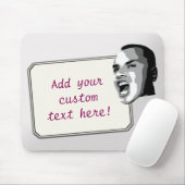Aangepaste tekst op verloopzilver muismat (Met muis)