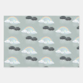 Aangepaste tekst op wolken en regenbogen "Regen of Inpakpapier Vel (Voorkant 3)