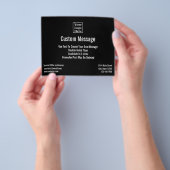 Aangepaste tekst op zwart Uw Logo hier Flyer (Hand)